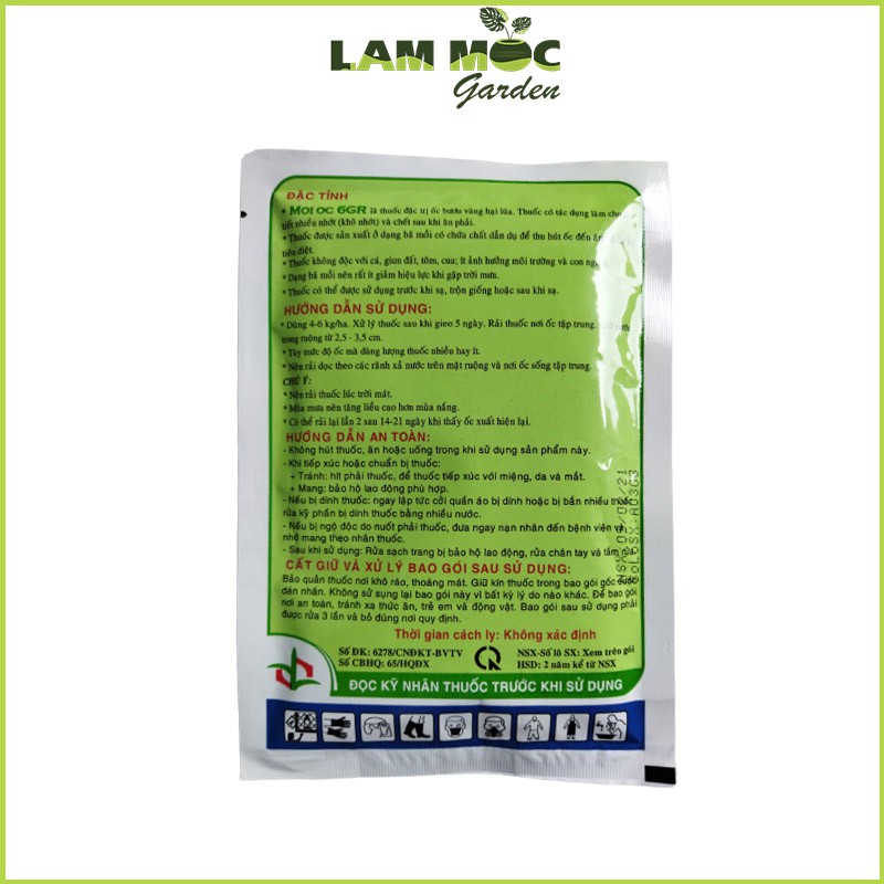 Bả Trừ Ốc MOI OC 6GR – Bả Diệt Ốc Sên Cho Cây Trồng Gói 100g