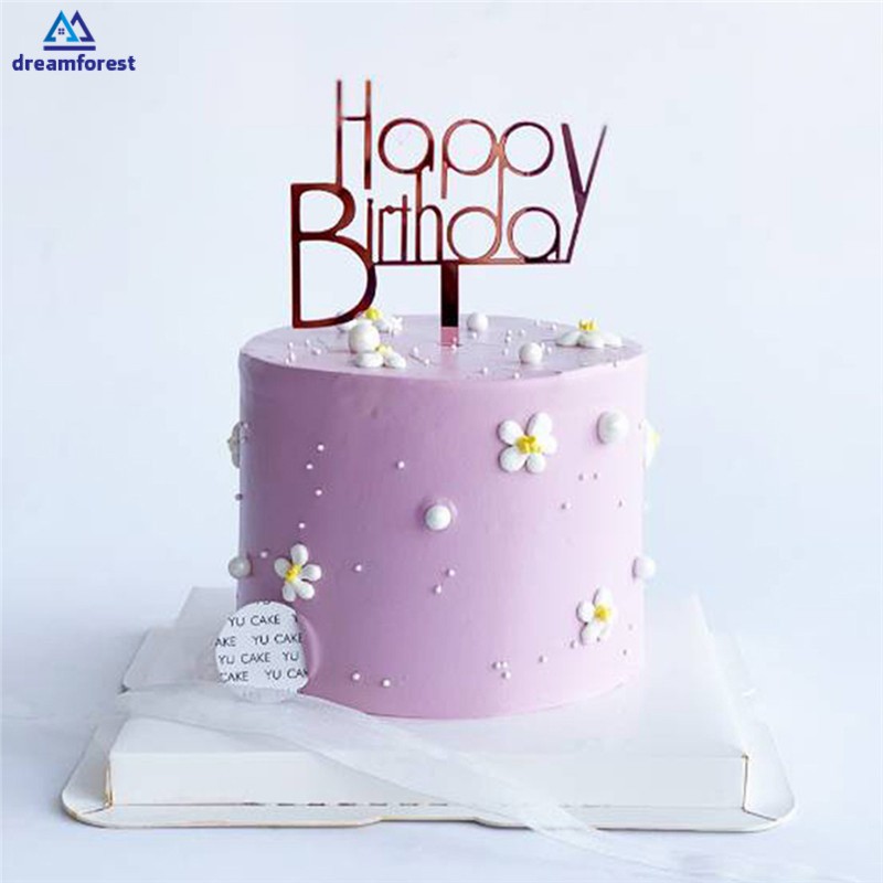 Chữ Happy Birthday Gắn Trang Trí Bánh Kem
