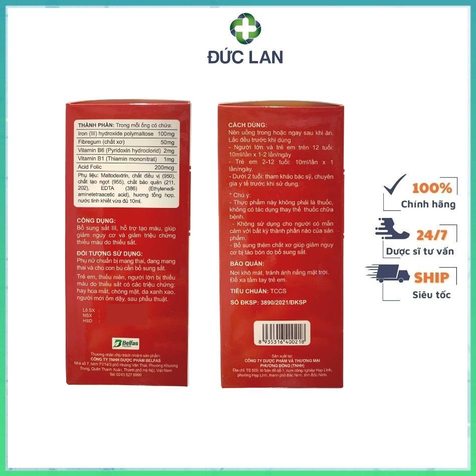 FEGENIX - GIẢM NGUY CƠ THIẾU MÁU DO THIẾU SẮT.