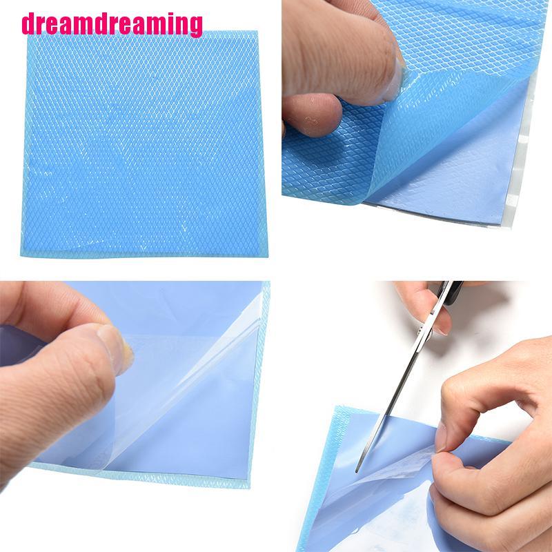 Miếng tản nhiệt bằng silicon màu xanh dương 100mm x 100mm x 1mm