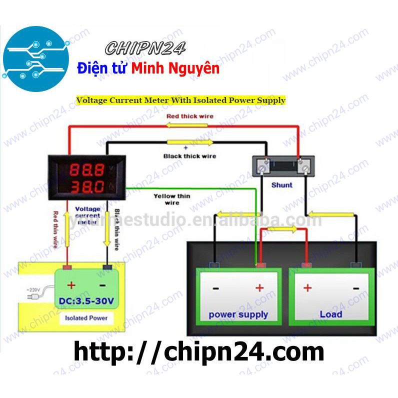 [1 CÁI] Module Đo Dòng Áp 0-100V 10A