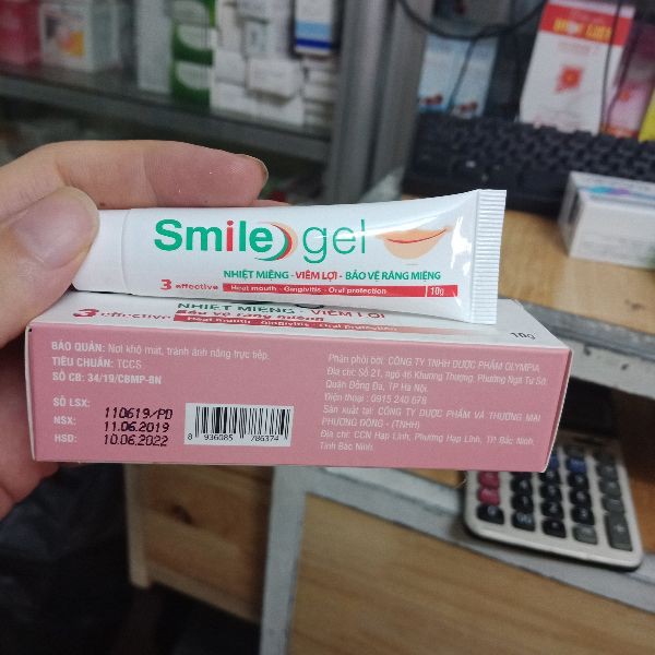 Smile gel nhiệt miệng viêm lợi tuýp 10g