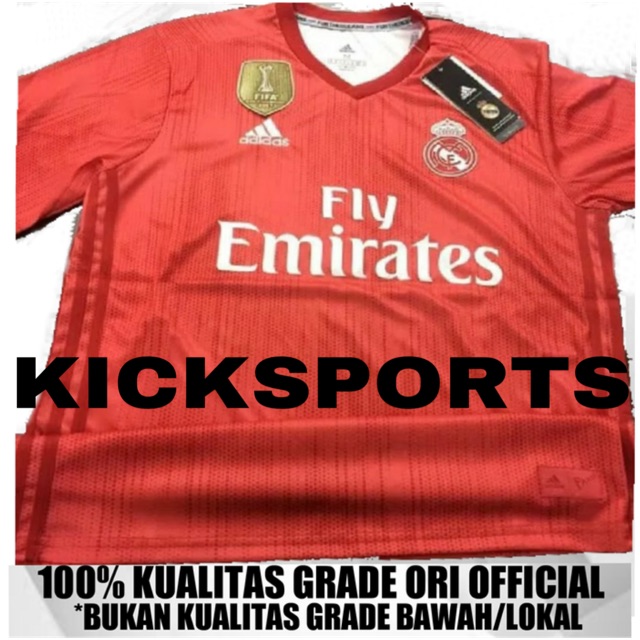 Áo Thun Jersey Real Madrid Ball 3rd 2018-2019 Grade Ori