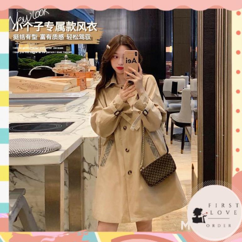 (firstlove ORDER) Áo khoác nữ Mangto có mũ dáng lửng MORAN cổ bẻ búp bê điệu đà Hàn Quốc 01
