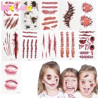 1 Tấm Hình Xăm Dán Vết Thương Máu Trang Trí Halloween