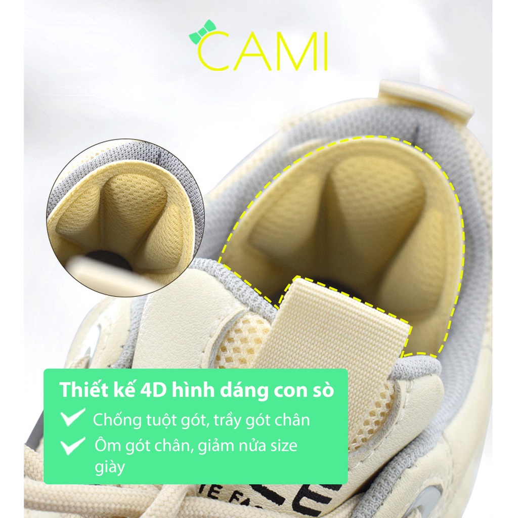 Lót giày chuyên dùng cho giày thể thao, hình vỏ sò, tăng độ bám, bảo vệ gót chân, dùng cho cả nam và nữ - Cami - CMPK224