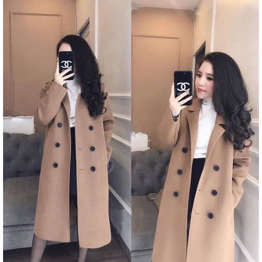 [Ảnh thật] Áo khoác dạ Hàn Quốc, Dạ Tweed dáng dài, Dạ vest kẻ hàng Quảng Châu cao cấp, Áo khoác dạ ép. áo măng tô