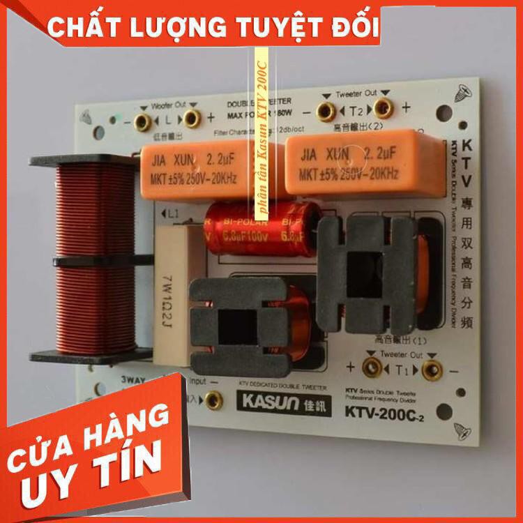 Bộ 2 Phân tần KASUN KTV-200C 2WAY (2 đường tiếng) 1 loa bass, 2 loa treble