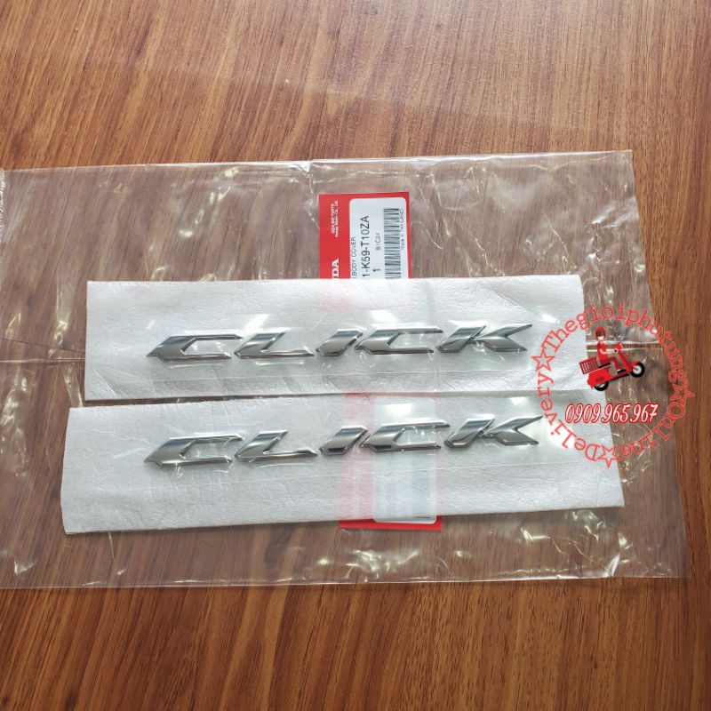 Tem chữ nổi Click 150i zin Honda Thái lan - 86831-K59-T10ZA