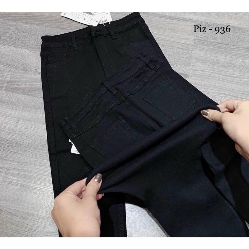 Quần jean ống loe nữ lưng cao chất kaki co dãn tốt kèm ảnh thật | BigBuy360 - bigbuy360.vn