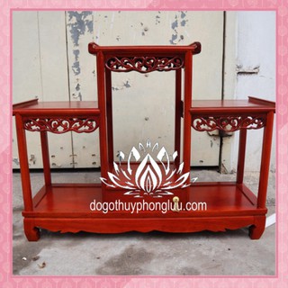 Tam sơn thùng,Kệ Tam cấp bày đồ tiện ích gỗ gụ ngang 90 sâu 25 cao 67,80 - HÀNG THẬT