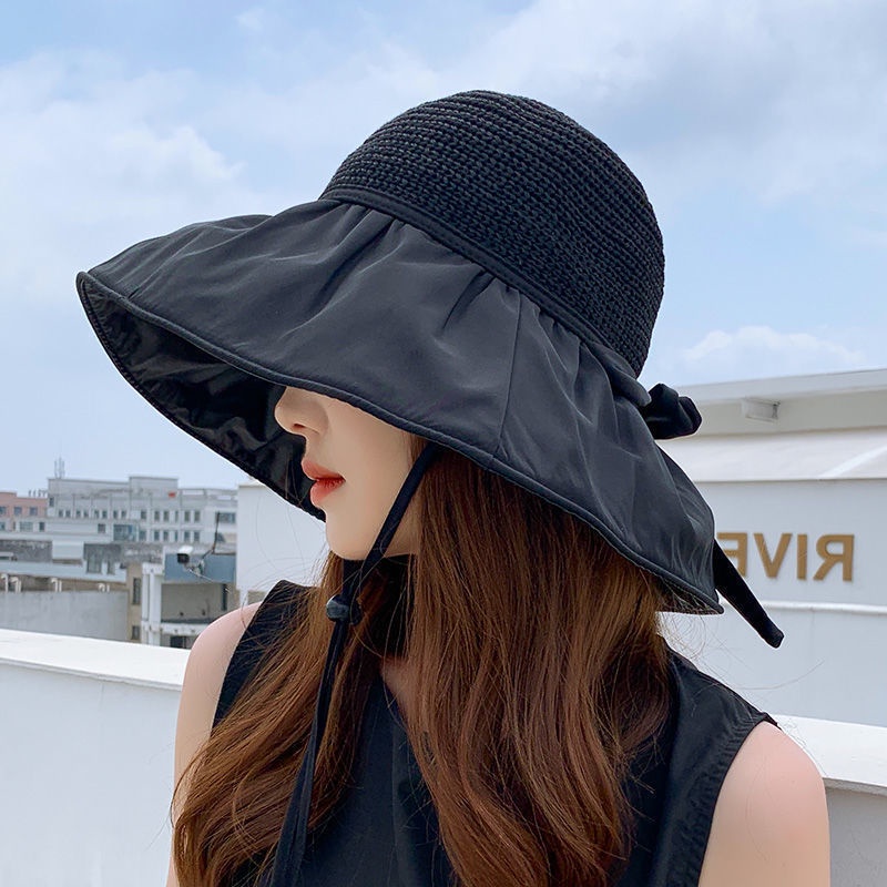 Nón Vành 2 Lớp Chống UV Đan Lưới Kiểu Cói Hot Trend