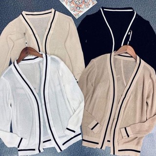 Áo khoác cardigan len mỏng đi làm, dạo phố, mùa đông