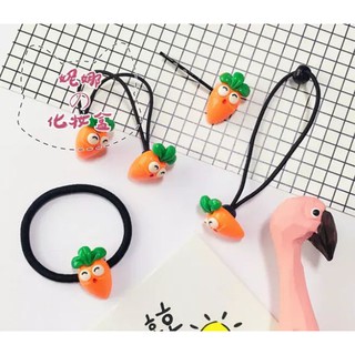 Kẹp mái Cà rốt mỉm cười và buộc tóc cà rốt mỉm cười (kèm ảnh thật)