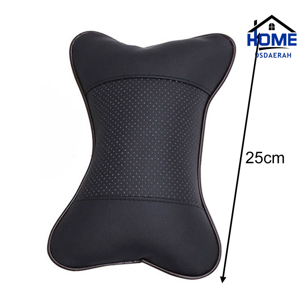 SJ-🔥Headrest Hole-digging Neck Support Faux Leather Auto Pillow for Car