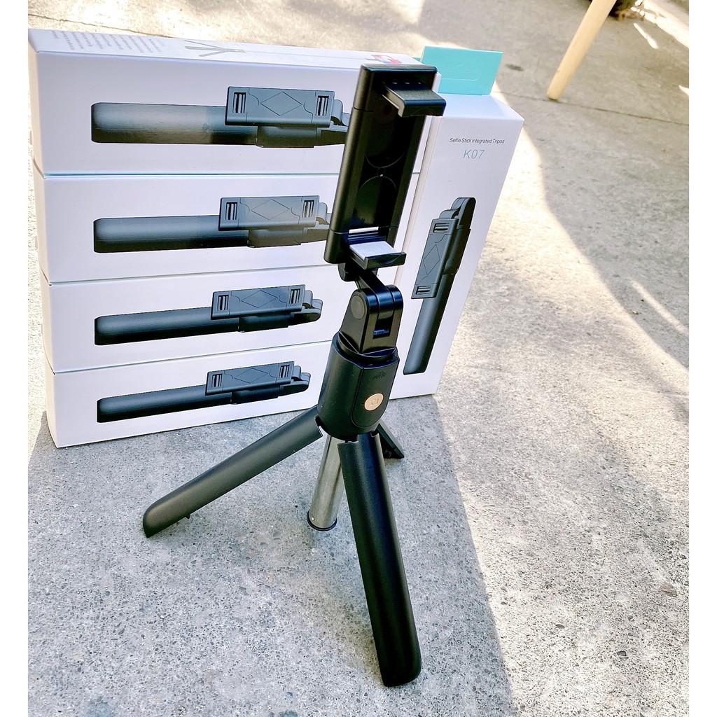Gậy K07, Gậy Chụp Hình, Tripod 3 Chân Đa Năng, Có Remot Bluetooth, Điều Chỉnh Độ Cao | BigBuy360 - bigbuy360.vn