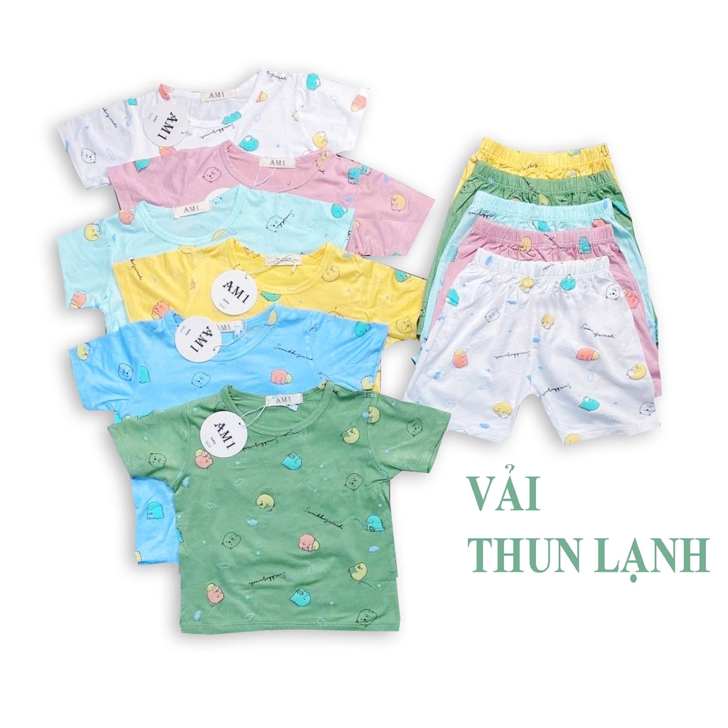 [MADE IN VIETNAM] Đồ bộ cộc tay cho bé trai và bé gái chất thun lạnh QATE655 , quần áo trẻ em cho bé từ sơ sinh đến 18kg