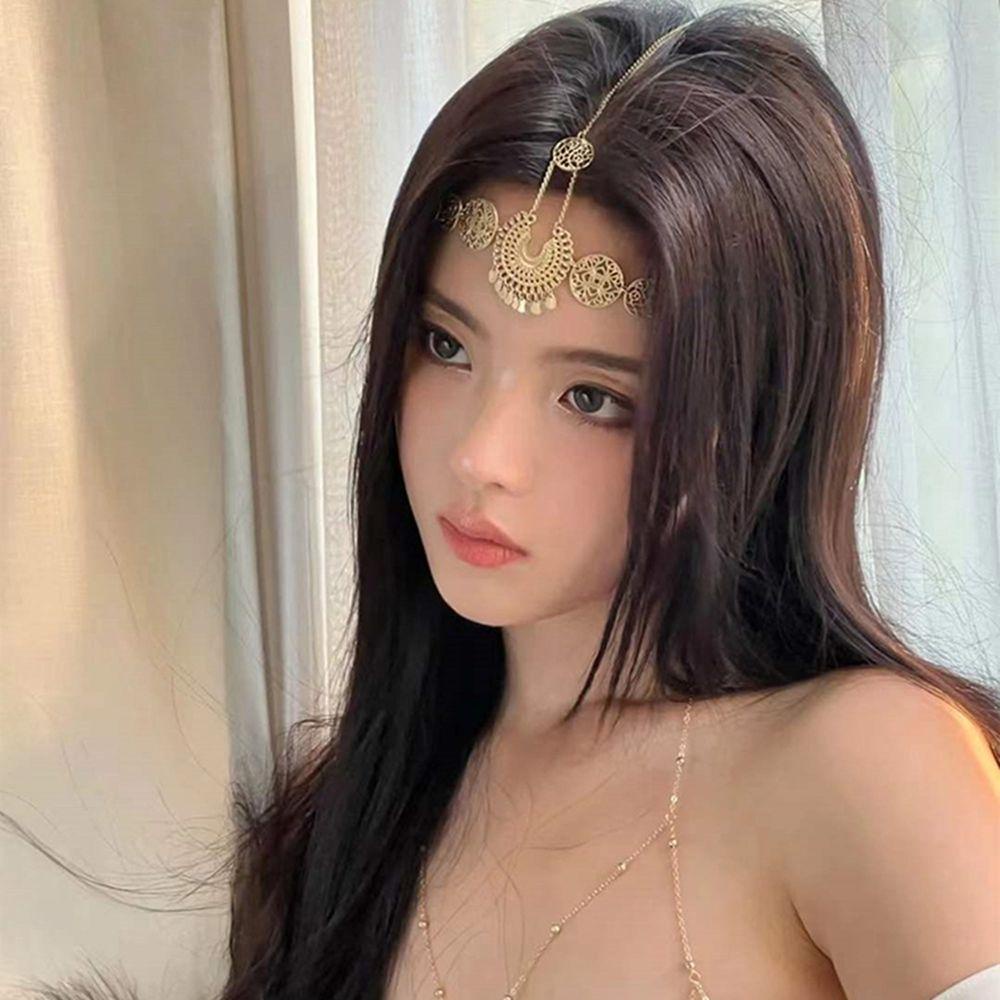 Băng Đô Cài Tóc Hình Vương Miện Bằng Kim Loại Phong Cách Cổ Điển Cho Cô Dâu