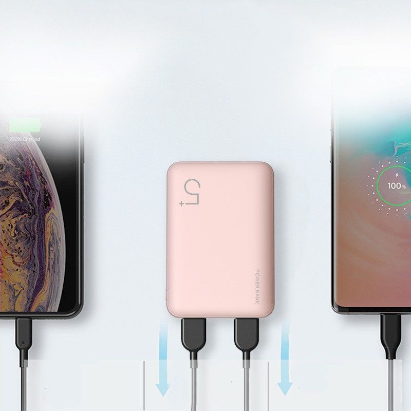 Sạc dự phòng POWER BANK 5.000mAh siêu mỏng sạc nhanh thích hợp nhiều thiết bị android iphone hot hit