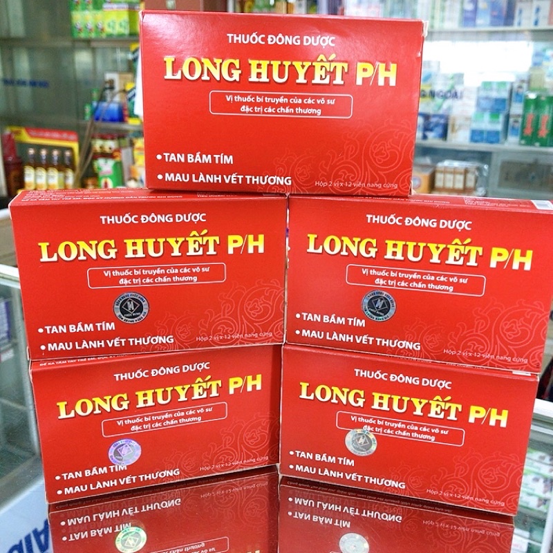 Long Huyết PH hỗ trợ giảm bầm tím, tụ máu, nhanh lành vết thương (Hộp 24 viên)