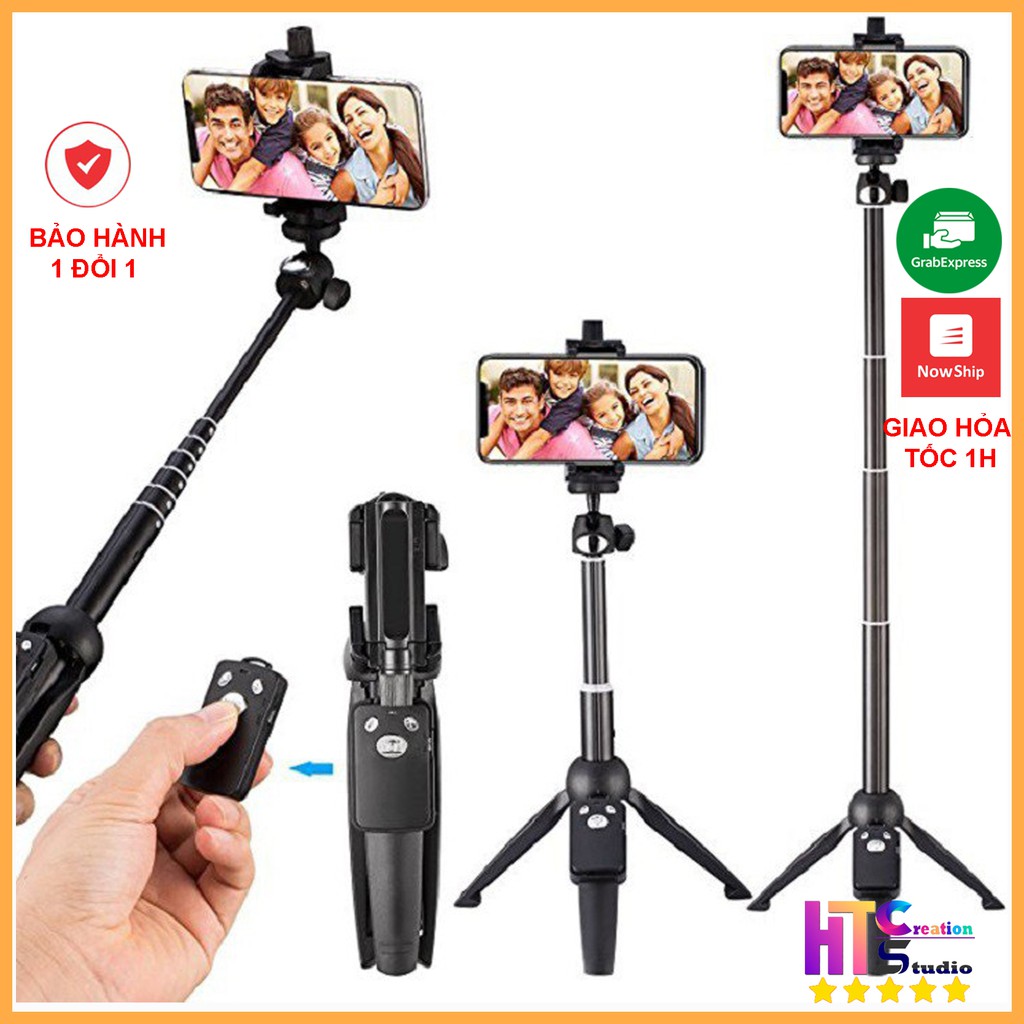 Gậy chụp ảnh Selfie kiêm Tripod Đa Năng Yunteng YT-9928 tích hợp kẹp điện thoại và Remote Bluetooth, gọn nhẹ chắc chắn