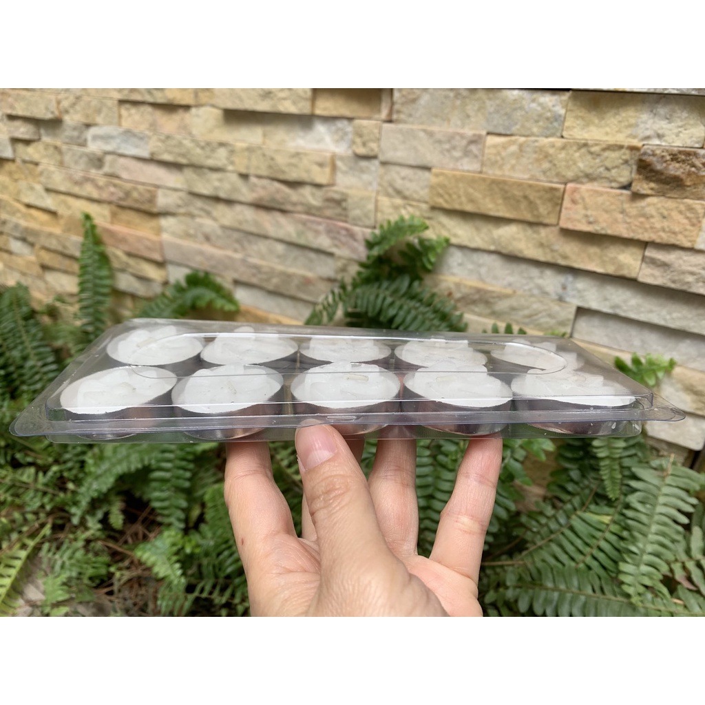 10 viên nến tealight 4h hoa mai không khói