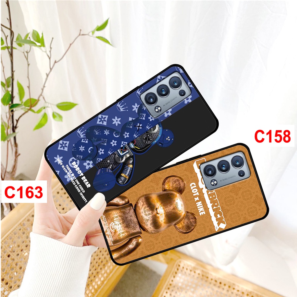 Ốp lưng Oppo Reno 6 - Reno 6Z -  Reno 6 Pro in hình gấu bearbrick thời trang cao cấp.