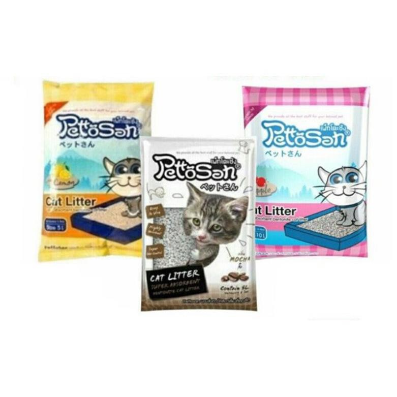 Hanpet.GV- PETTOSAN- Thailand CÁT VỆ SINH CHO MÈO (3 mùi) hạt to không bụi vón cục nhanh