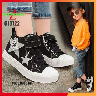 Giày Vải Cao Cổ Bé Gái Bé Trai Có Khóa Dán Tiện Lợi Đi Êm Chân Cho Mùa Đông Ấm Áp Size 27 - 36