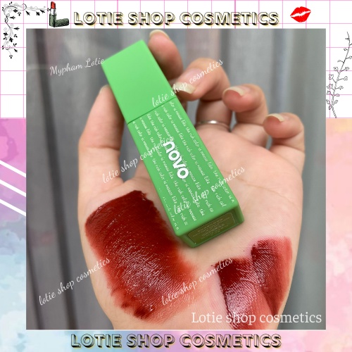 Son kem Novo xanh hiệu ứng tráng gương mềm mịn môi Chính Hãng có ảnh thật shop chụp