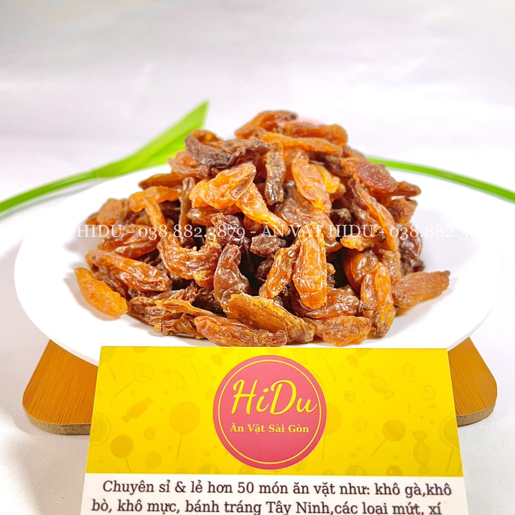 Nho sấy khô không đường HiDu 100gr loại ngon trái to ngọt thanh