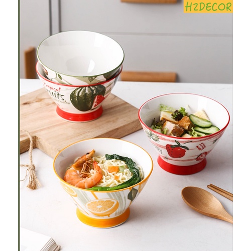 Bát ăn cơm hoạ tiết dễ thương phong cách Nhật Bản - H2DECOR