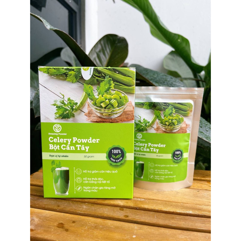 Bột cần tây Amazing Powder - CÓ GIẤY KIỂM NGHIỆM SẢN PHẨM - hỗ trợ giảm cân, đẹp dáng, đẹp da, đào thải độc tố | BigBuy360 - bigbuy360.vn