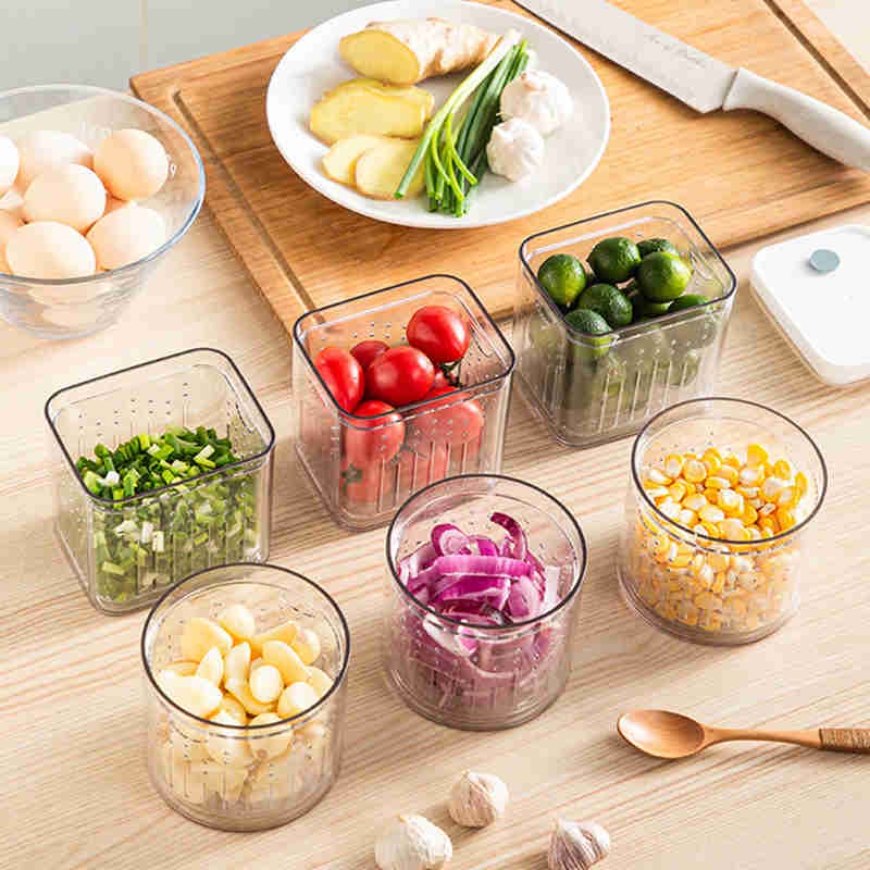 Hộp Đựng Tỏi Gừng Tỏi Hai Lớp Chống Ẩm Tiện Dụng Cho Nhà Bếp