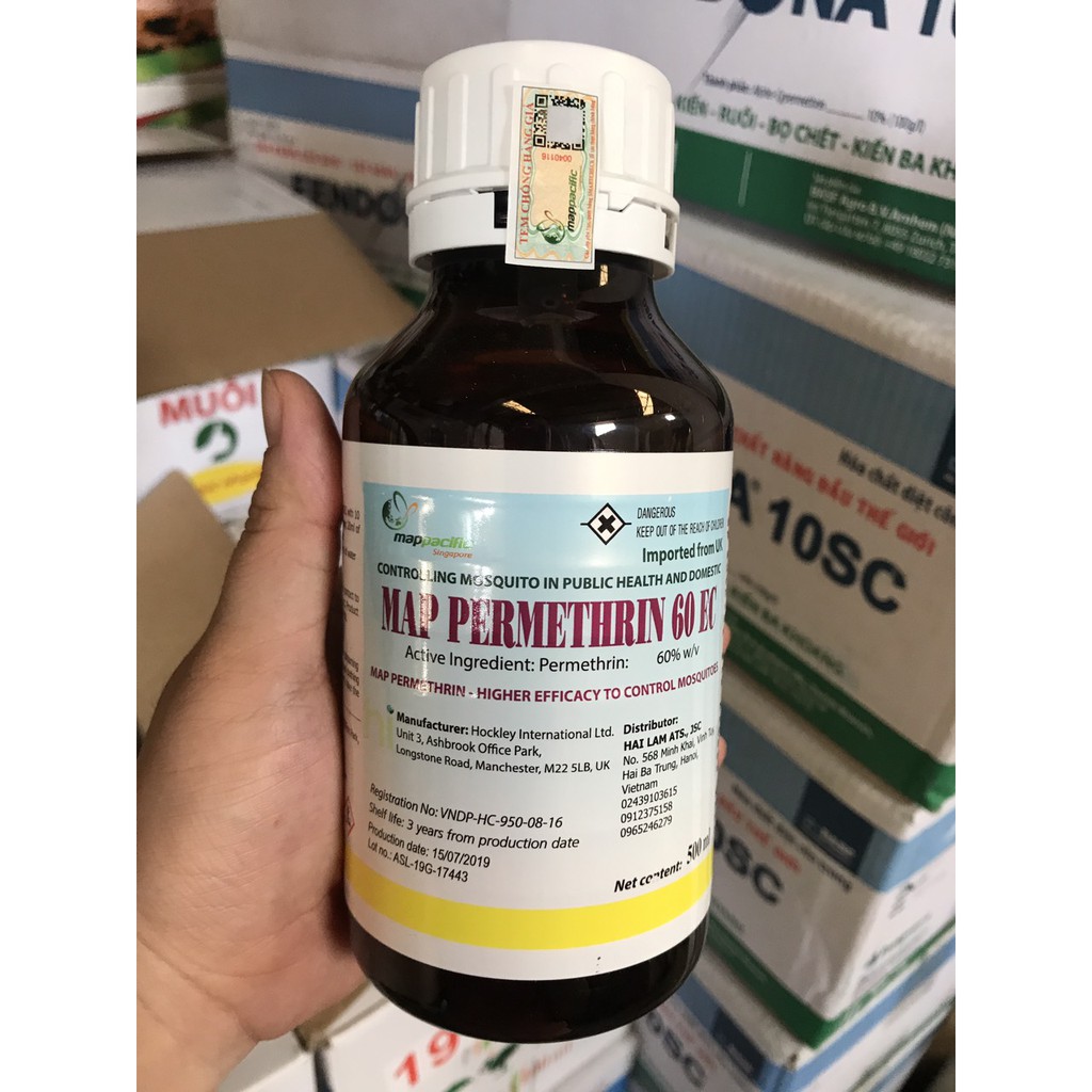 Thuốc muỗi Map Permethrin 60EC chai 500ml