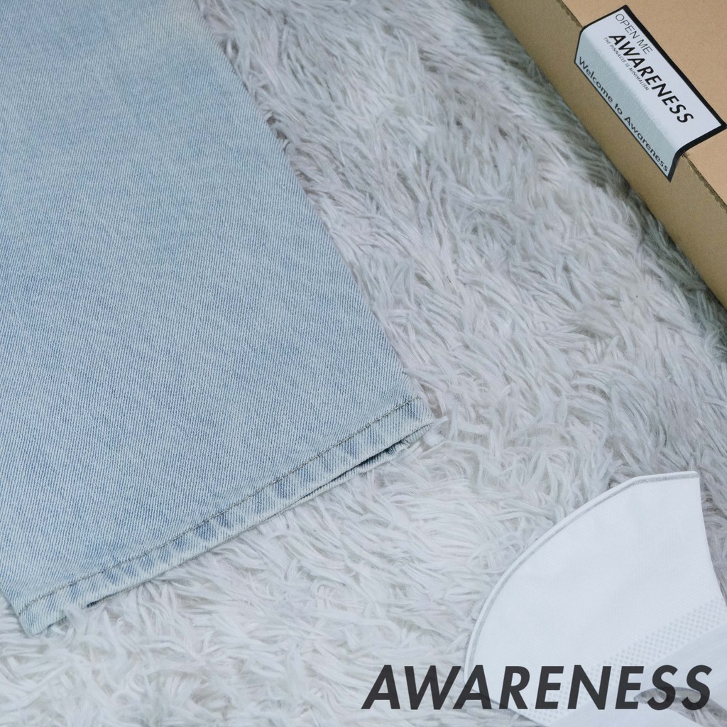Quần Jean Xanh Baggy Nam Hàn Quốc - Phong cách dễ phối đồ - Quần Jean ống rộng - awareness | BigBuy360 - bigbuy360.vn