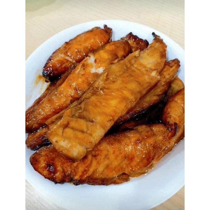 LƯỜN CÁ HỒI ƯỚP SỐT KABAYAKI 600gr