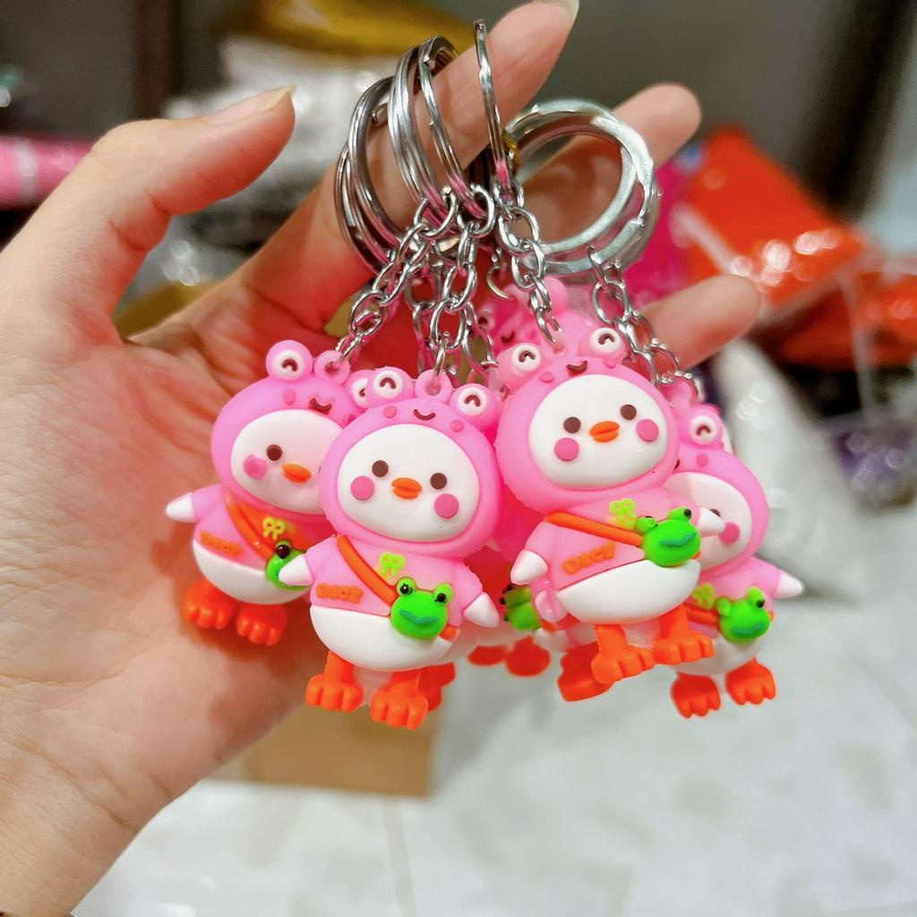 Móc khóa VỊT HỒNG dễ thương