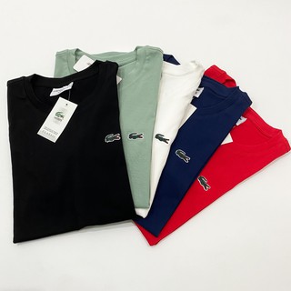 Áo Thun Nam Cổ Tròn LS Cotton Co Dãn Logo Thêu
