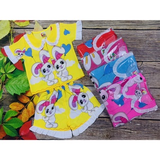 Bộ lụa tay ngắn bé (6-18kg) (giao màu và họa tiết ngẫu nhiên)
