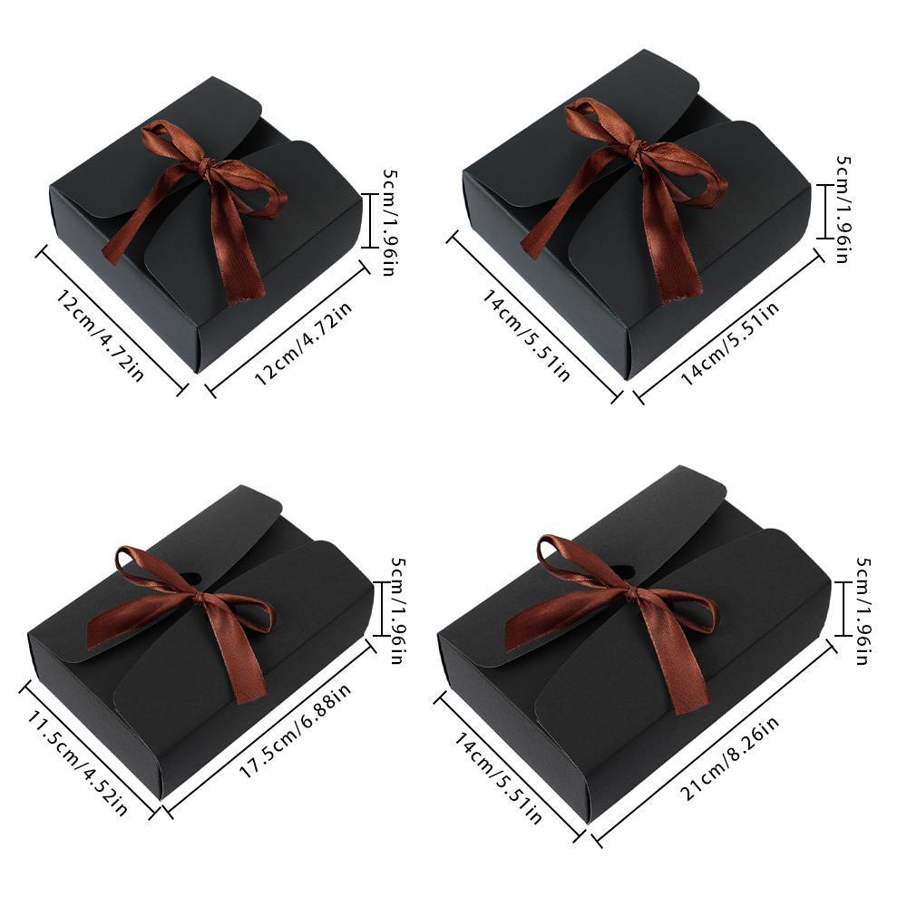 Bộ 5 Hộp Giấy Kraft Hình Vuông Dùng Đựng Kẹo Trang Sức DIY