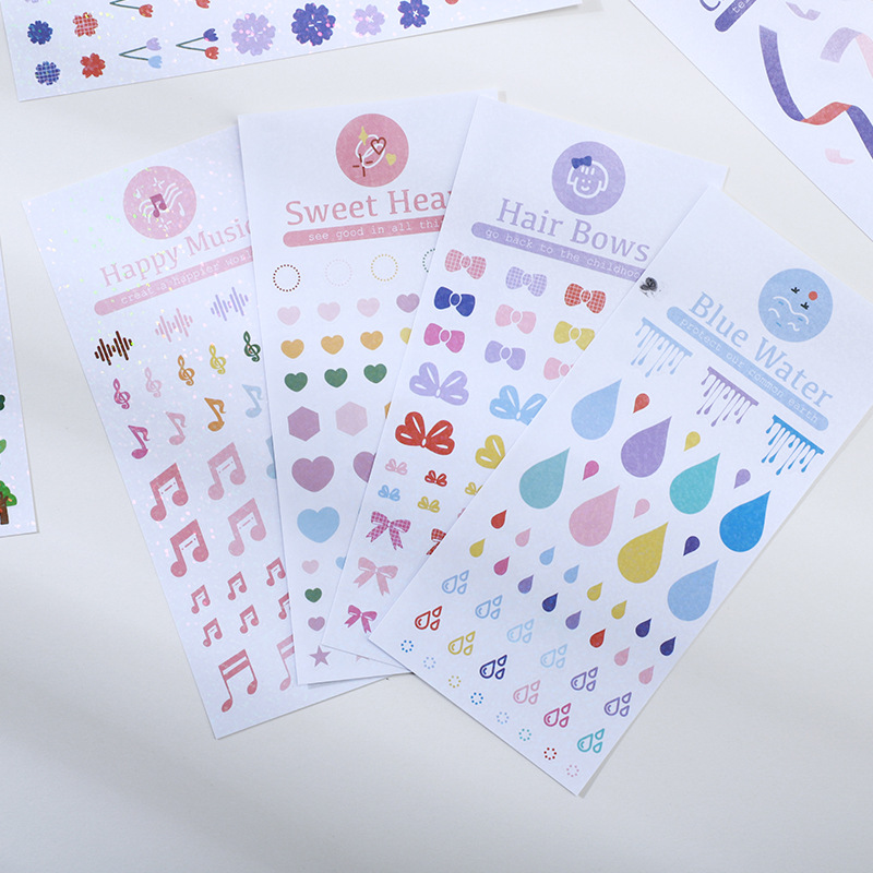 Tờ nhãn dán trang trí sổ lưu niệm/đồ thủ công nhiều mẫu tùy chọn