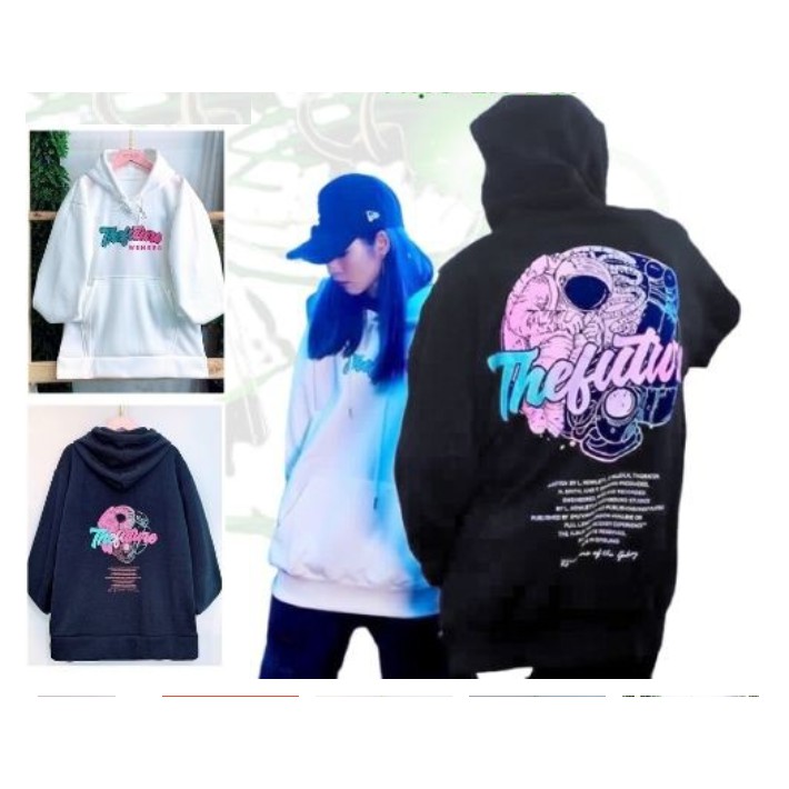 Áo khoác hoodie Chống Nắng Cho Nam Nữ Cho Cặp Đôi Có 2 Màu Chất Nỉ Unisex The Future Form rộng Ulzzang