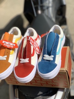 Giầy vans style cam trắng 1:1 ( full box + free ship )