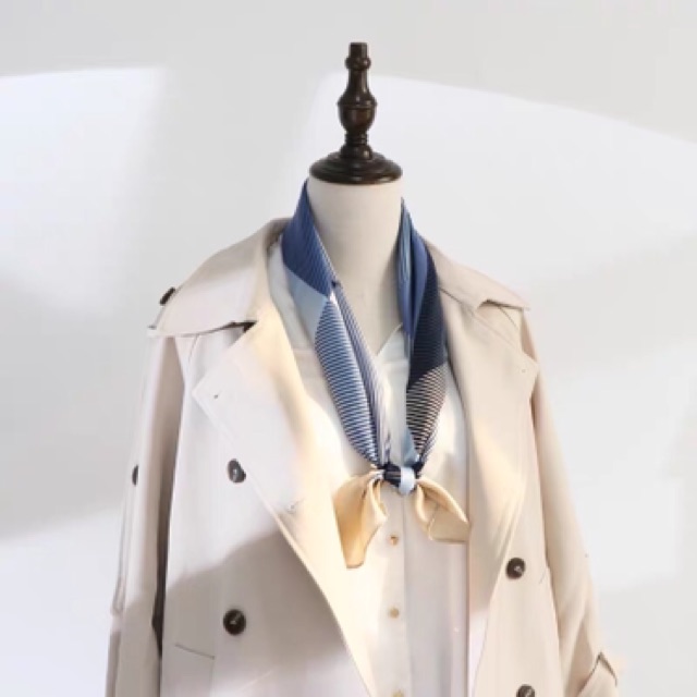 Khăn lụa vuông 70x70 turban quàng cổ,áo khăn yếm bandana thời trang đội đầu - Maben