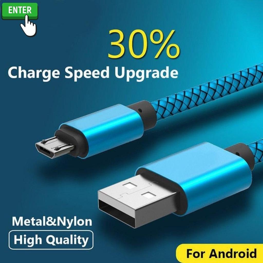 Dây sạc micro USB cáp sạc nhanh samsung, oppo, xiaomi...,cổng Micro USB thiết kế dây bện dù cho điện thoại androi