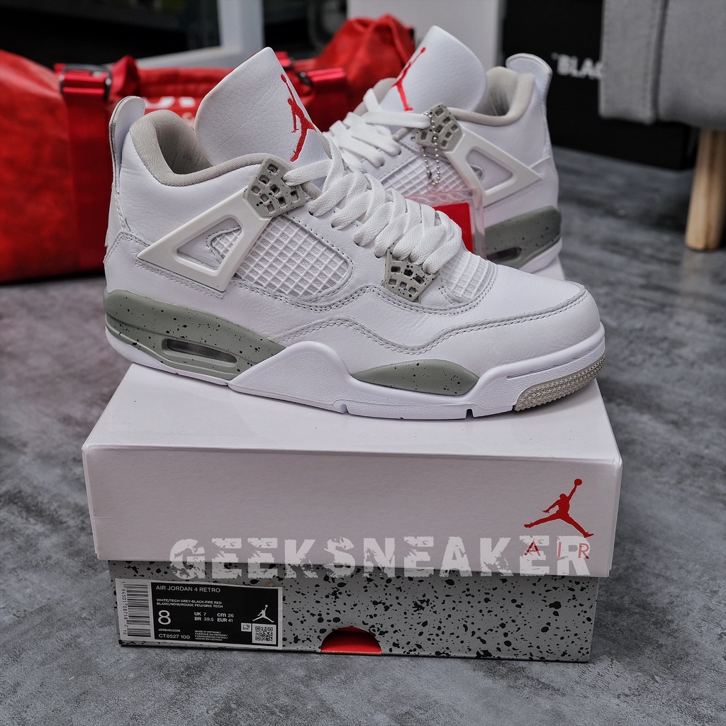 Nguyên Bản SC  Giày Sneaker Jordan 4 Oreo  “ Tech Grey “