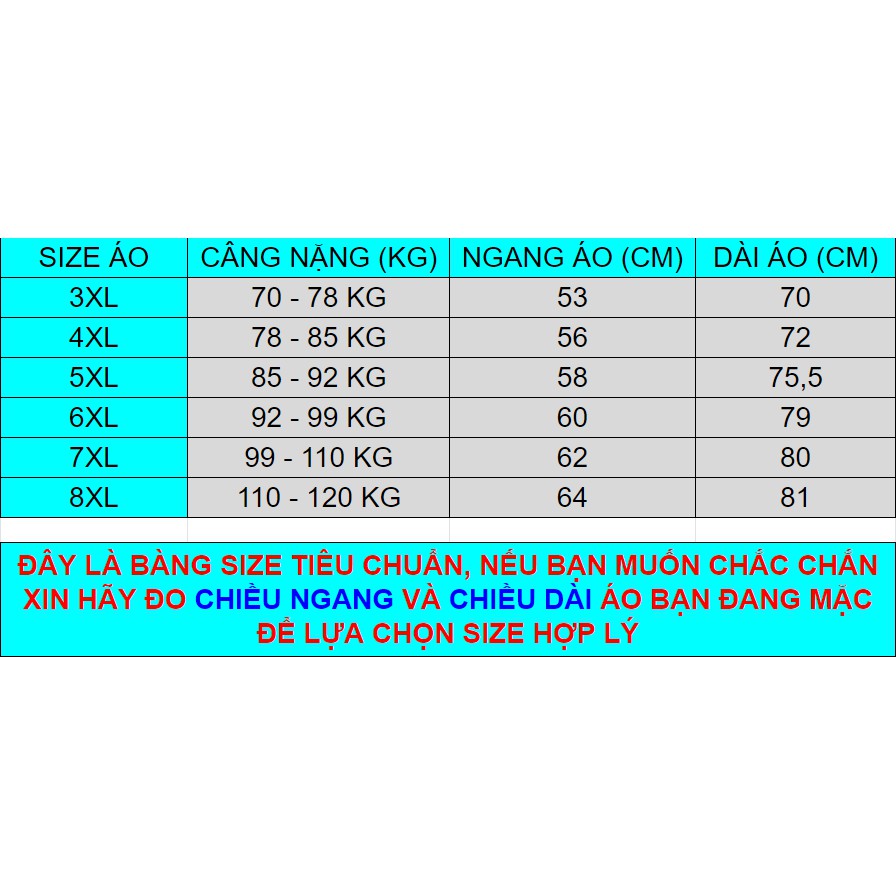 Áo thun ngoại cỡ cho người nặng ký