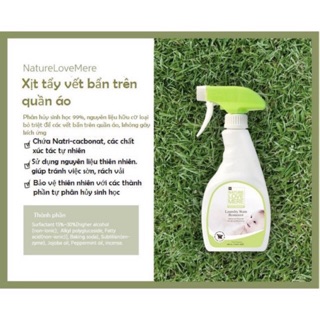 Xịt tẩy vết bẩn trên quần áo nature love mere 400ml