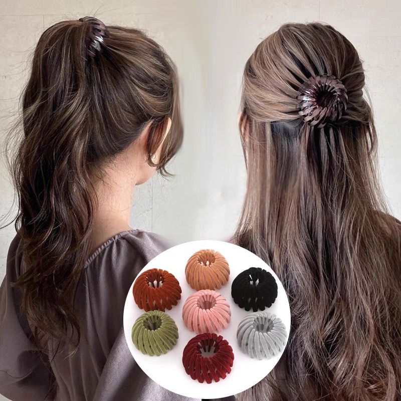 Dây buộc tóc dạng tổ chim cố định tóc phong cách Hàn Quốc cho nữ